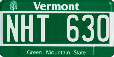 VT license plate NHT630