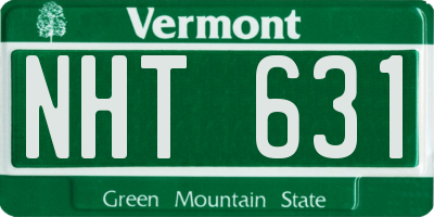 VT license plate NHT631