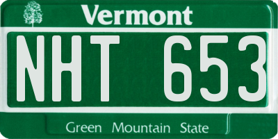 VT license plate NHT653