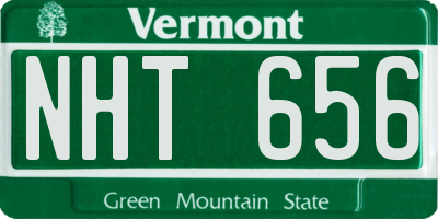 VT license plate NHT656