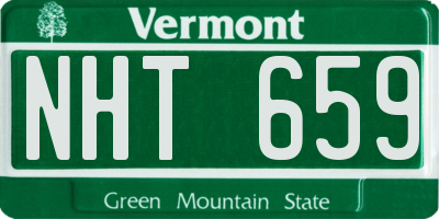 VT license plate NHT659