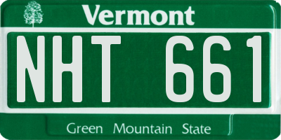 VT license plate NHT661