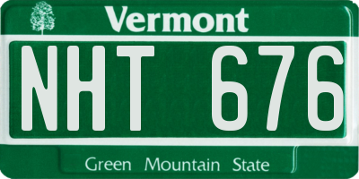 VT license plate NHT676