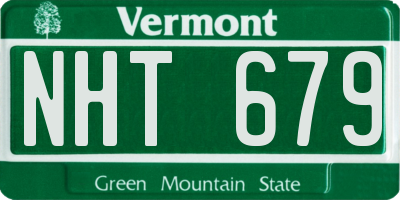 VT license plate NHT679