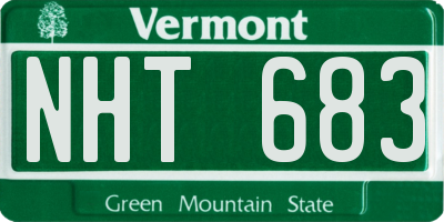 VT license plate NHT683