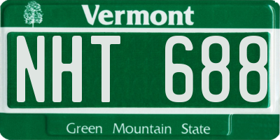 VT license plate NHT688