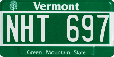 VT license plate NHT697
