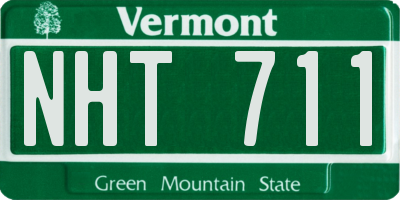 VT license plate NHT711