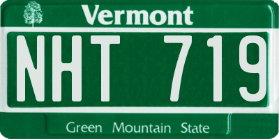 VT license plate NHT719
