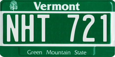 VT license plate NHT721