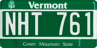 VT license plate NHT761