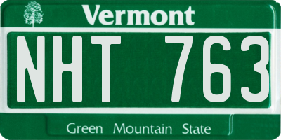 VT license plate NHT763