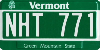 VT license plate NHT771