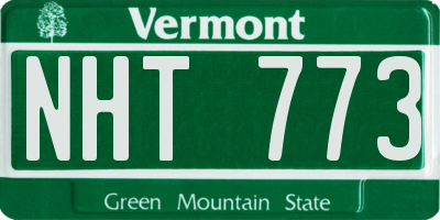 VT license plate NHT773