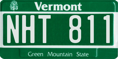 VT license plate NHT811