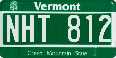 VT license plate NHT812