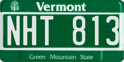 VT license plate NHT813