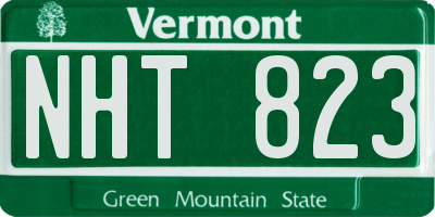 VT license plate NHT823