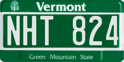 VT license plate NHT824