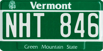 VT license plate NHT846