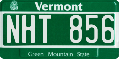 VT license plate NHT856