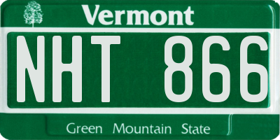 VT license plate NHT866