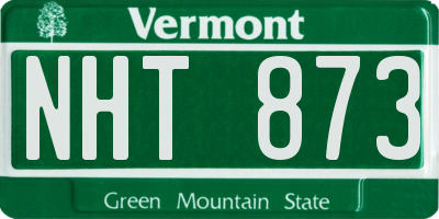 VT license plate NHT873