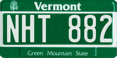 VT license plate NHT882