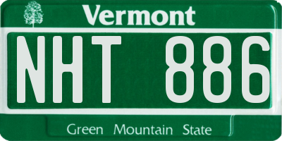 VT license plate NHT886
