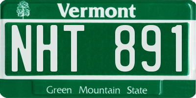 VT license plate NHT891