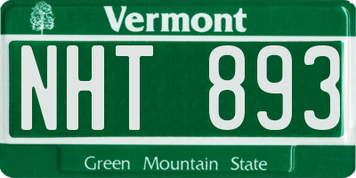 VT license plate NHT893