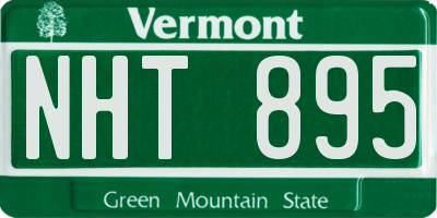 VT license plate NHT895
