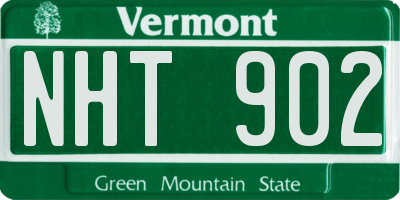VT license plate NHT902