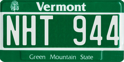 VT license plate NHT944