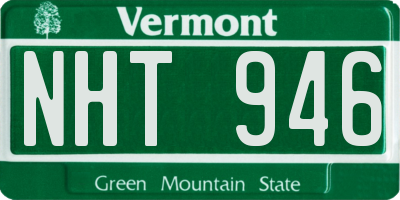 VT license plate NHT946