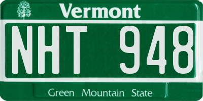 VT license plate NHT948