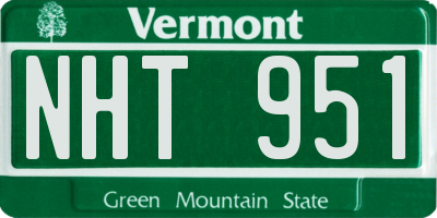 VT license plate NHT951