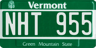 VT license plate NHT955