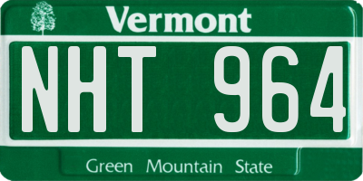 VT license plate NHT964