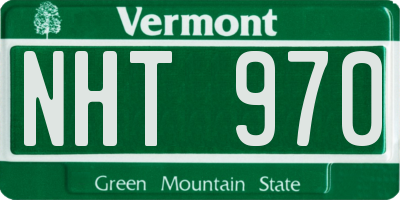 VT license plate NHT970