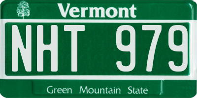 VT license plate NHT979