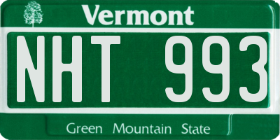 VT license plate NHT993