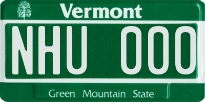 VT license plate NHU000