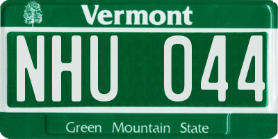 VT license plate NHU044