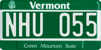 VT license plate NHU055