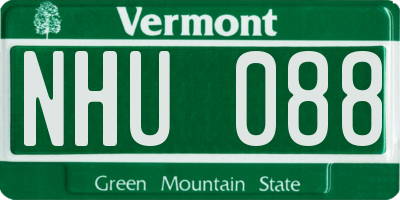 VT license plate NHU088