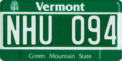 VT license plate NHU094