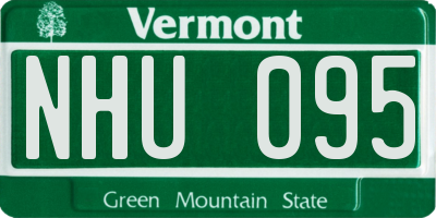 VT license plate NHU095