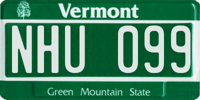 VT license plate NHU099
