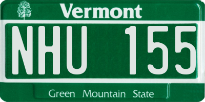 VT license plate NHU155
